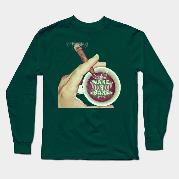 WAKE n bake Long Sleeve T-Shirt by Sunwutreasurex5